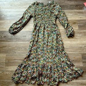 Long sleeve floral Maxi Dress